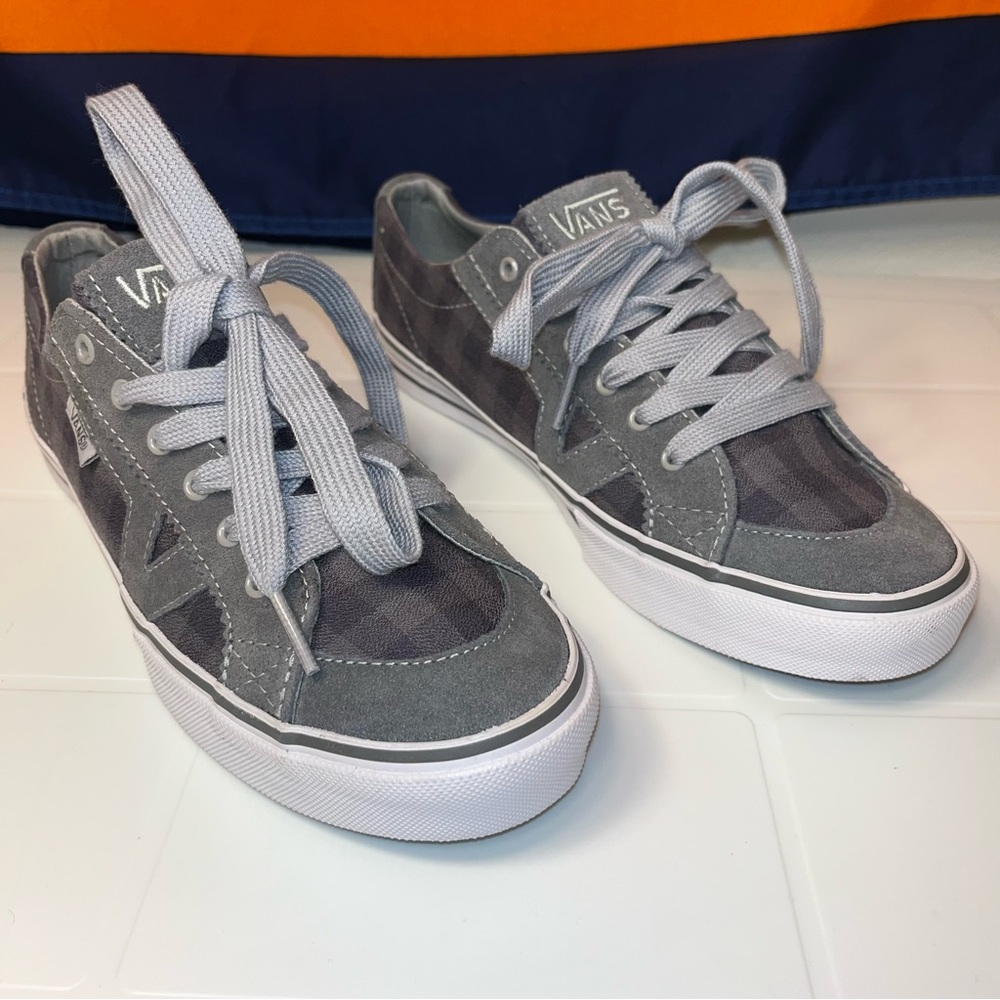 VANS™ off the wall Tory Plaid Gray & Gray TB5B Women Size 8 skateboard sneakers
